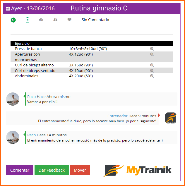 Comunícate con tus atletas con MyTrainik